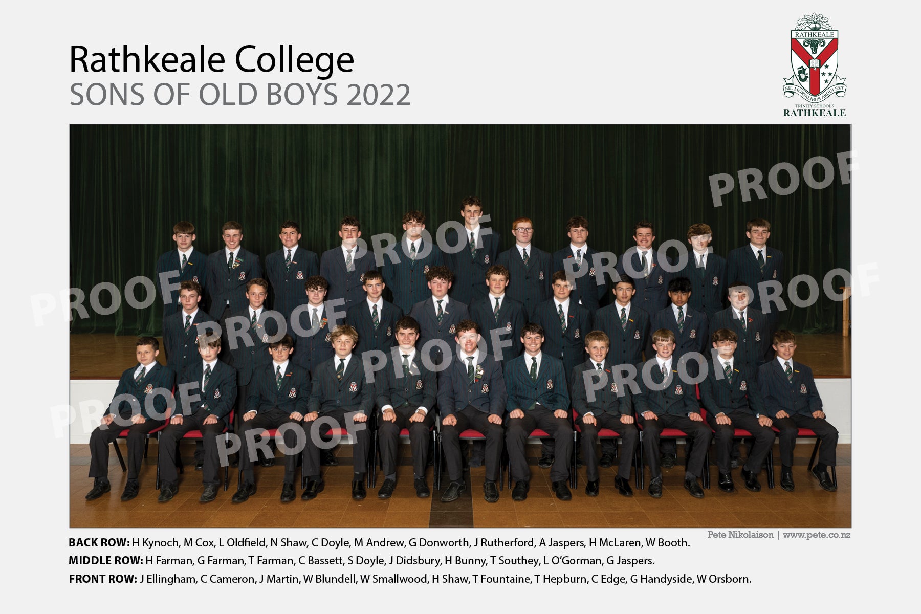 Sons of Old Boys - Rathkeale College 2022