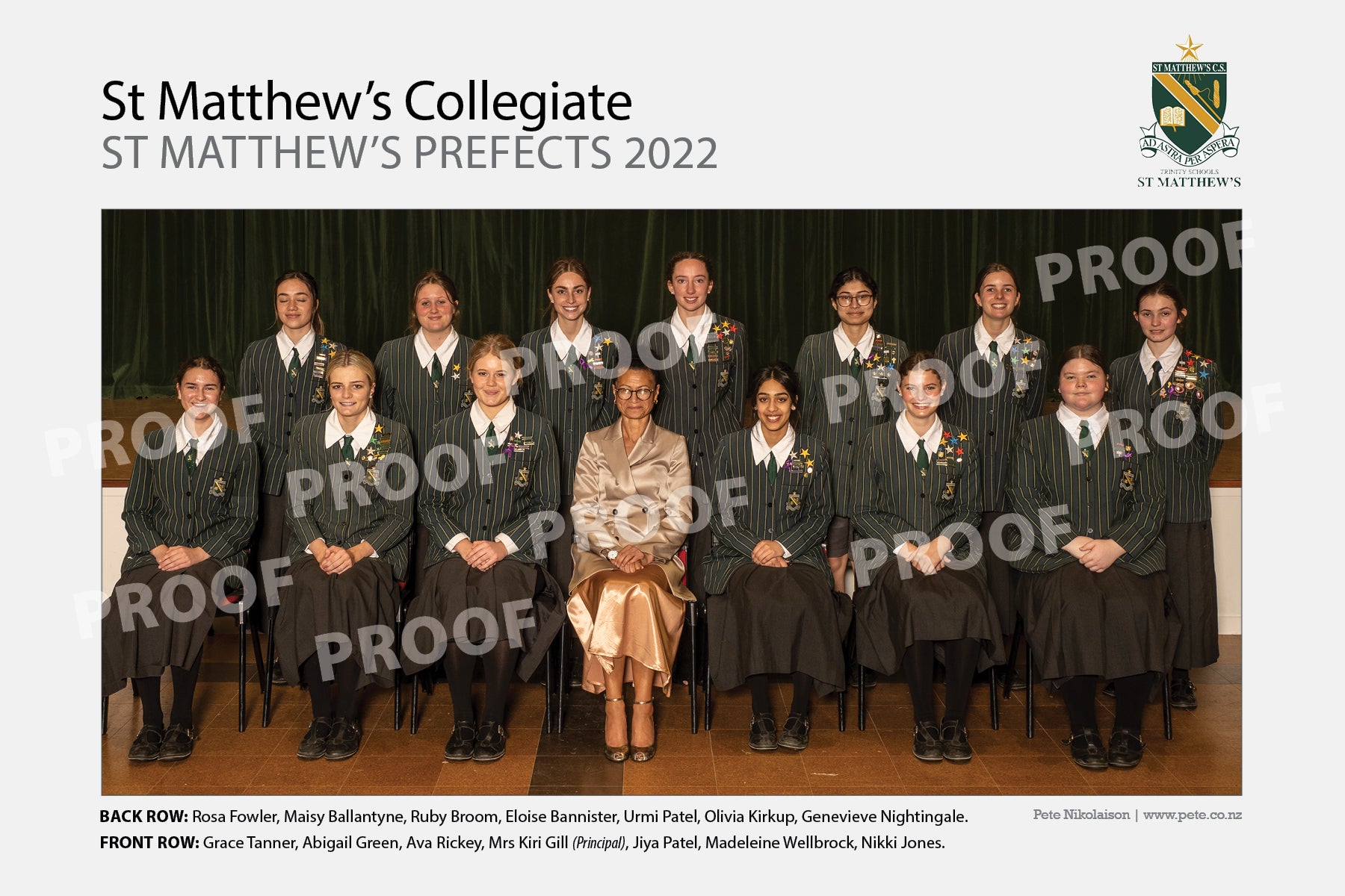 St Matthew's Prefects - St Matthew’s Collegiate 2022