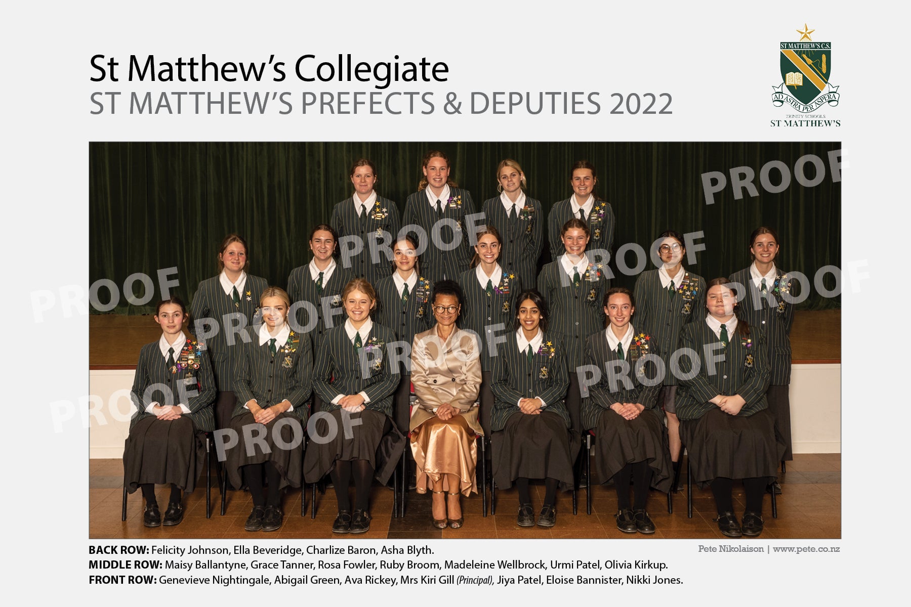 St Matthew's Prefects & Deputies - St Matthew’s Collegiate 2022
