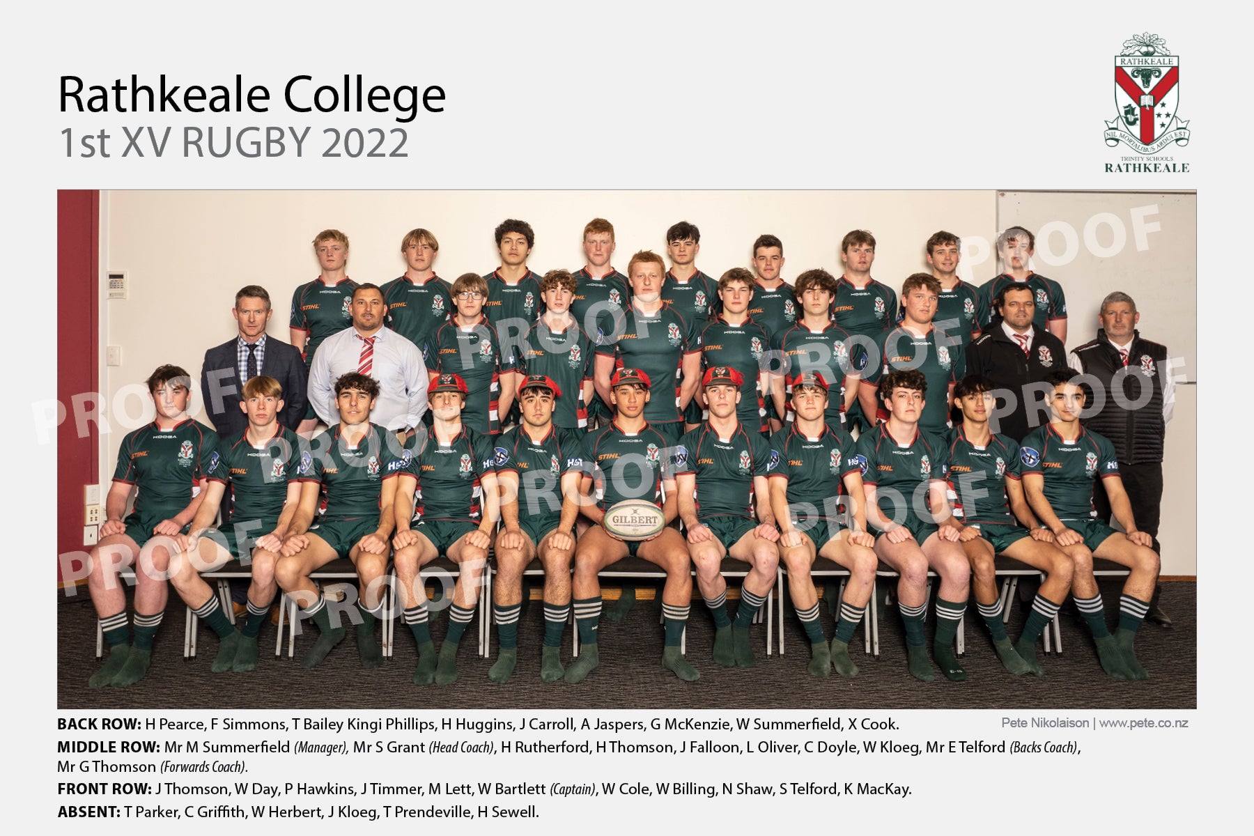 Rugby 1st XV - Rathkeale College 2022