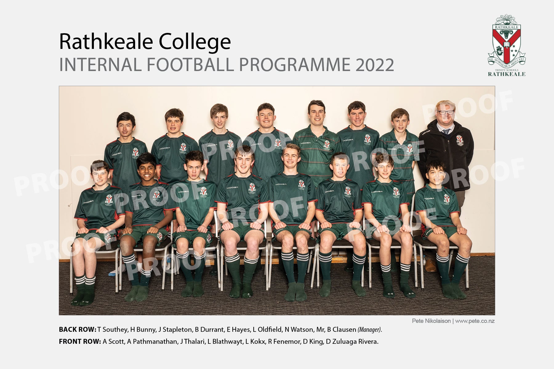 Football Internal Programme - Rathkeale College 2022