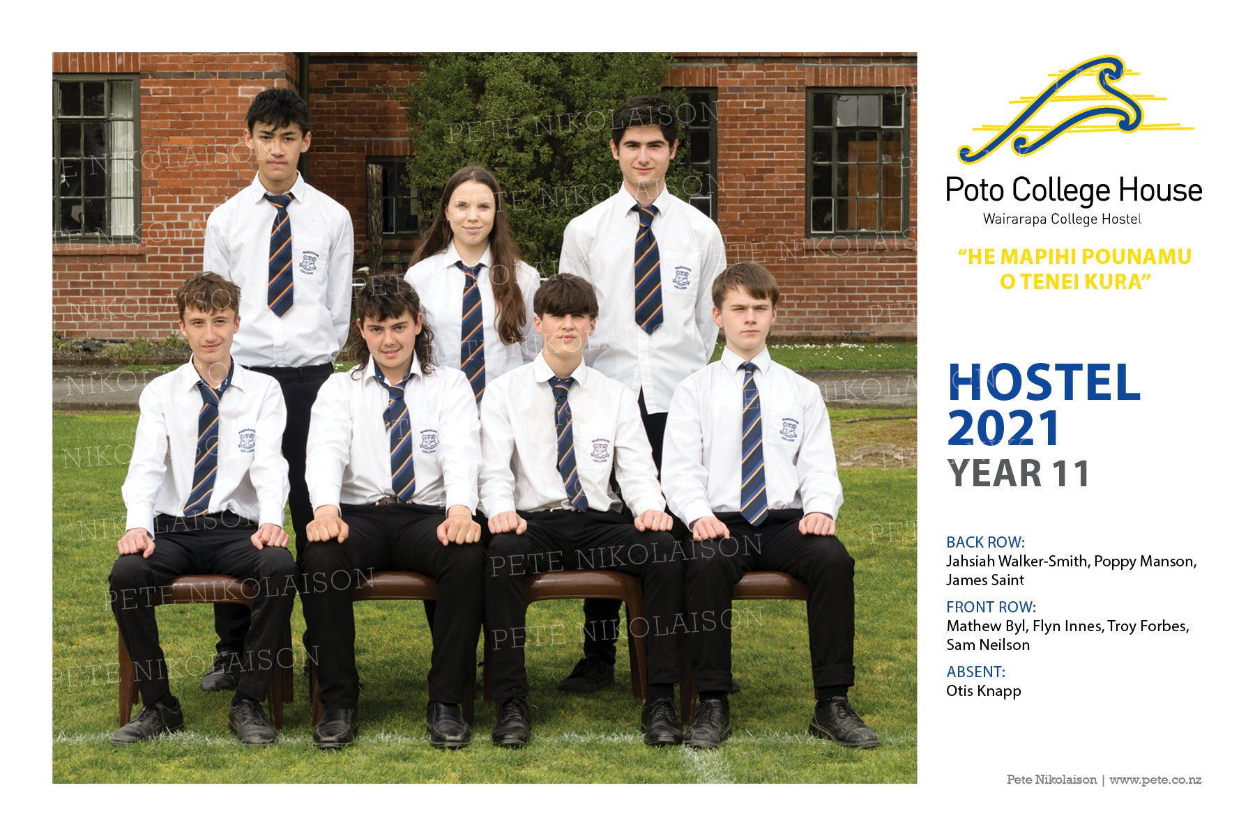 Year 11 Poto College House - 2021